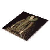 Portret van een dame in het Elizabeth Dress Tegeltje (Zijkant)