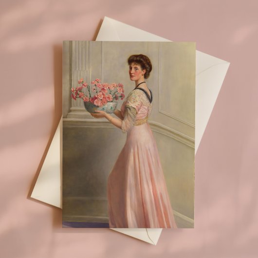 Portret van een dame in het roze | John Collier
