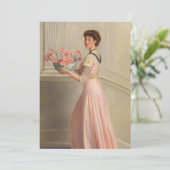 Portret van een dame in het roze | John Collier (Staand voorkant)