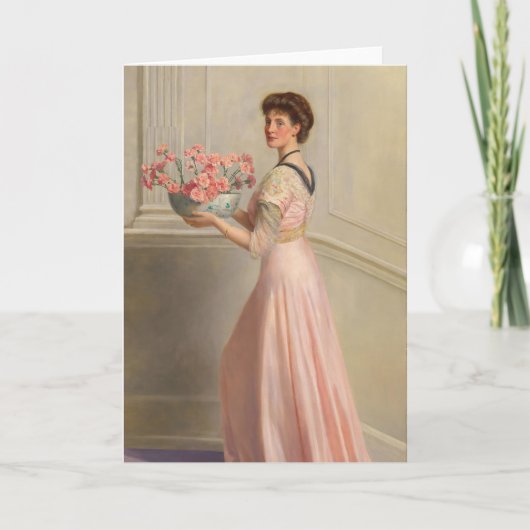 Portret van een dame in het roze | John Collier Kaart (Voorkant)