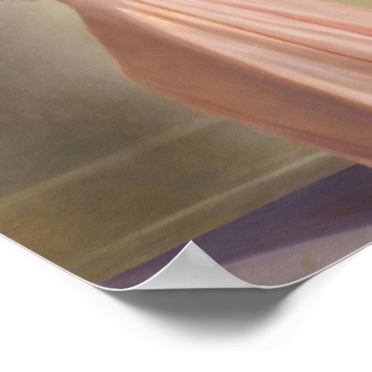 Portret van een dame in het roze | John Collier Poster (Hoek)