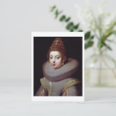 Portret van een dame, Marguerite de Valoi Briefkaart (Staand voorkant)