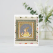 Portret van een dame met een lotusblad uit de briefkaart (Staand voorkant)