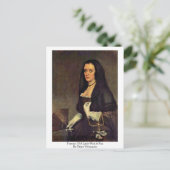 Portret van een dame met een ventilator van Diego  Briefkaart (Staand voorkant)