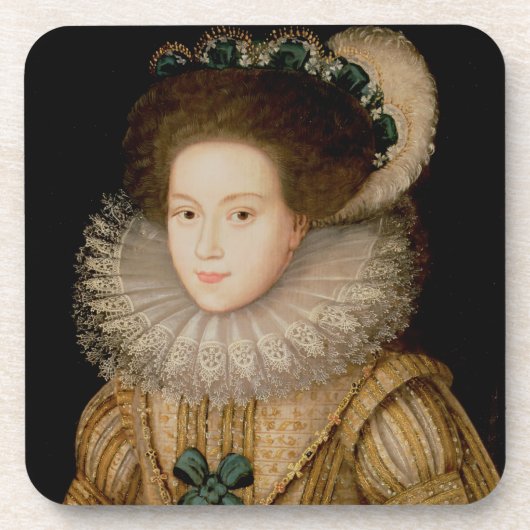 Portret van een dame, mogelijk Mary Queen of Scots Bier Onderzetter (Voorkant)