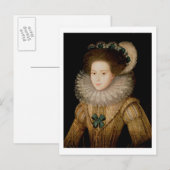 Portret van een dame, mogelijk Mary Queen of Scots Briefkaart (Voorkant / Achterkant)