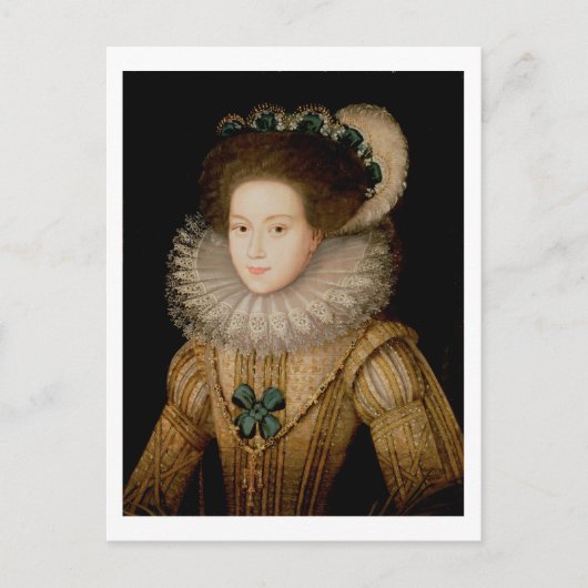 Portret van een dame, mogelijk Mary Queen of Scots Briefkaart (Voorkant)