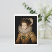 Portret van een dame, mogelijk Mary Queen of Scots Briefkaart (Staand voorkant)