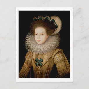 Portret van een dame, mogelijk Mary Queen of Scots Briefkaart