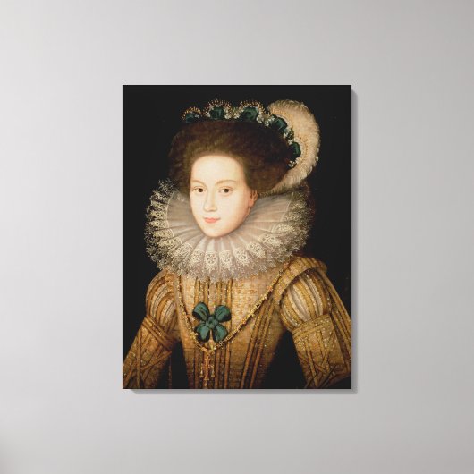 Portret van een dame, mogelijk Mary Queen of Scots Canvas Afdruk (Voorkant)