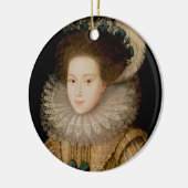 Portret van een dame, mogelijk Mary Queen of Scots Keramisch Ornament (Links)