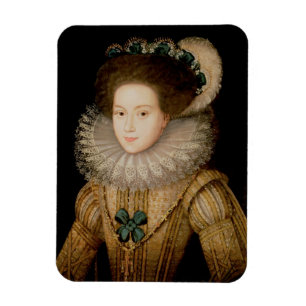 Portret van een dame, mogelijk Mary Queen of Scots Magneet