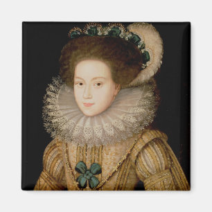 Portret van een dame, mogelijk Mary Queen of Scots Magneet