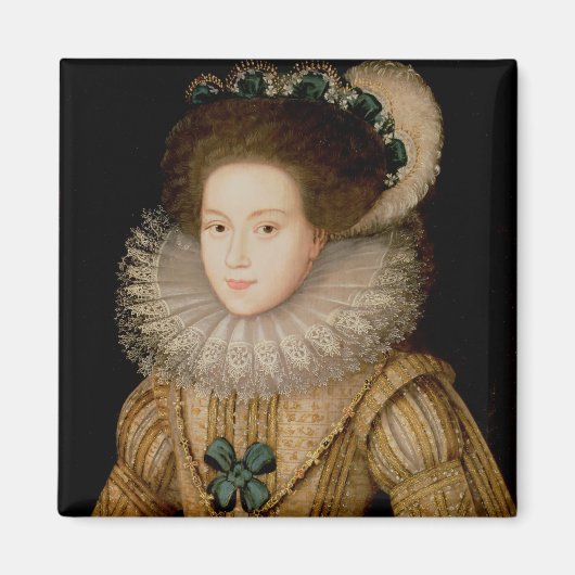 Portret van een dame, mogelijk Mary Queen of Scots Magneet (Voorkant)