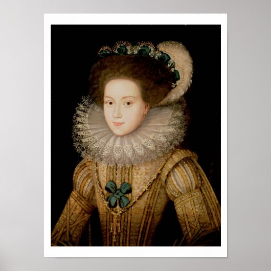 Portret van een dame, mogelijk Mary Queen of Scots Poster (Voorkant)