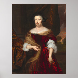 Portret van een dame - Nicolaes Maes Fine Art Post Poster