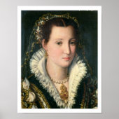 Portret van een dame (olie op het paneel) 2 poster (Voorkant)