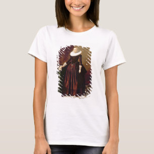 Portret van een dame (olie op het paneel) t-shirt