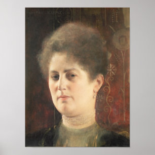 Portret van een dame poster