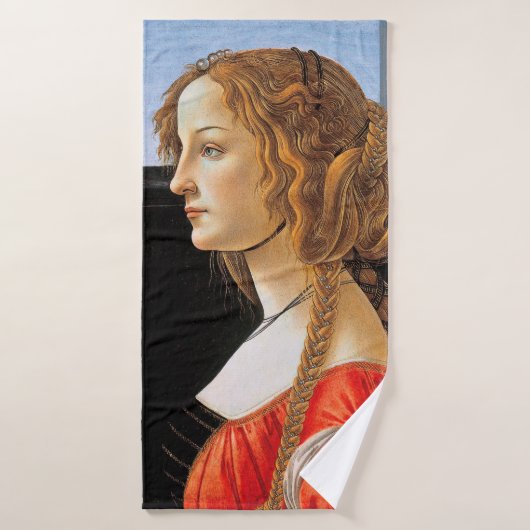 Portret van een dame, Sandro Botticelli Badhanddoek (Badhanddoek)