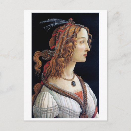 Portret van een dame, Sandro Botticelli Briefkaart (Voorkant)