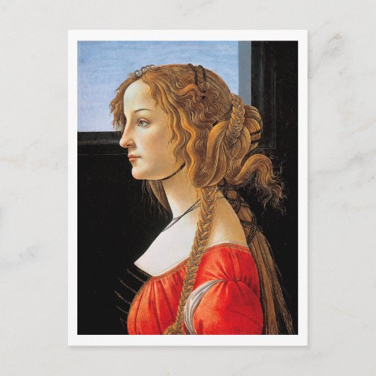Portret van een dame, Sandro Botticelli Briefkaart (Voorkant)