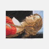 Portret van een dame, Sandro Botticelli Fleece Deken (Voorkant (Horizontaal))