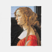 Portret van een dame, Sandro Botticelli Fleece Deken (Voorkant)
