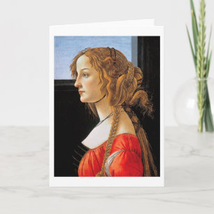 Portret van een dame, Sandro Botticelli Kaart