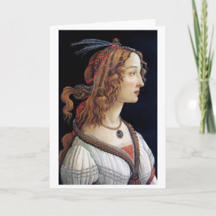 Portret van een dame, Sandro Botticelli Kaart