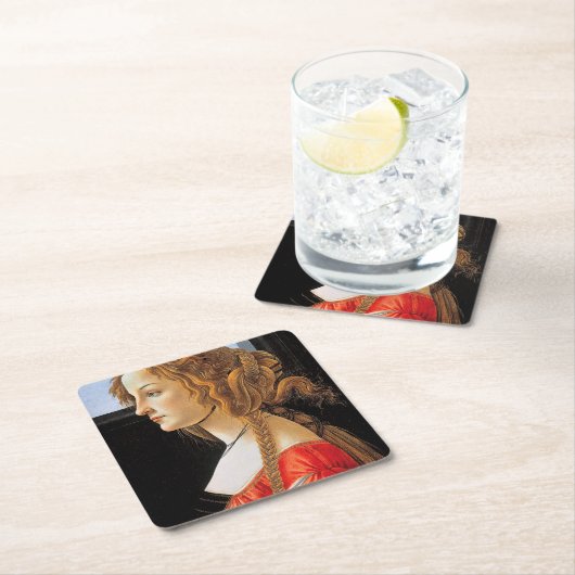 Portret van een dame, Sandro Botticelli Kartonnen Onderzetters (Insitu)