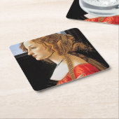 Portret van een dame, Sandro Botticelli Kartonnen Onderzetters (Schuin)