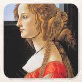 Portret van een dame, Sandro Botticelli Kartonnen Onderzetters (Voorkant)