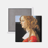 Portret van een dame, Sandro Botticelli Magneet (Voorkant / Achterkant)