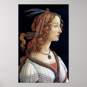 Portret van een dame, Sandro Botticelli Poster