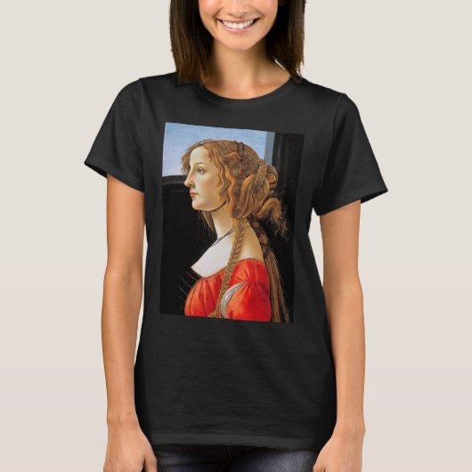 Portret van een dame, Sandro Botticelli T-shirt (Voorkant)
