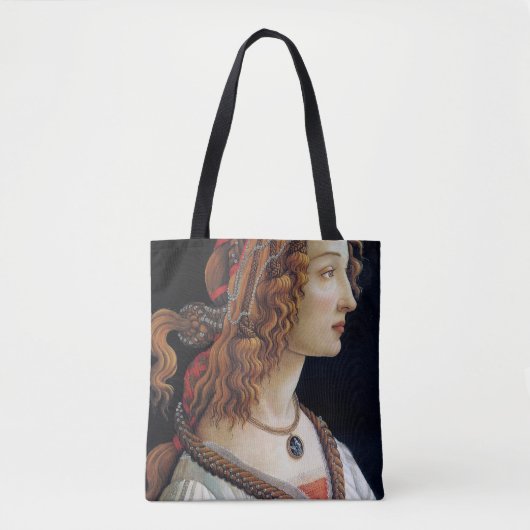 Portret van een dame, Sandro Botticelli Tote Bag (Voorkant)