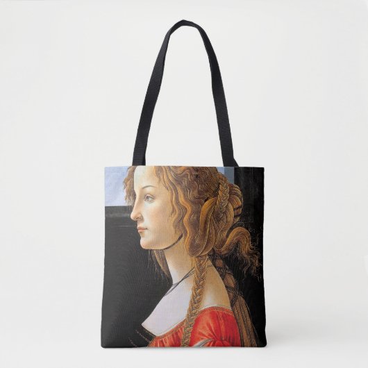 Portret van een dame, Sandro Botticelli Tote Bag (Voorkant)