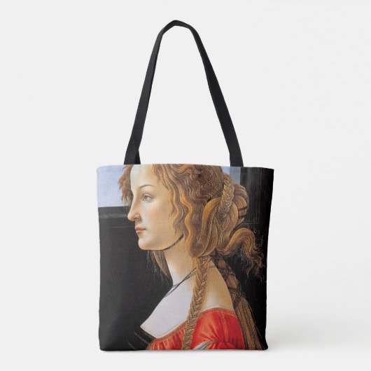 Portret van een dame, Sandro Botticelli Tote Bag (Achterkant)