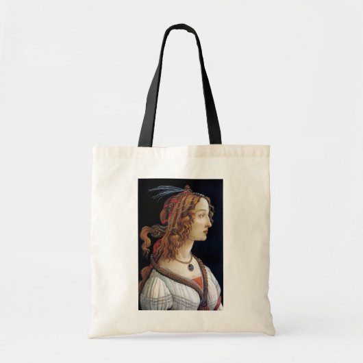 Portret van een dame, Sandro Botticelli Tote Bag (Voorkant)