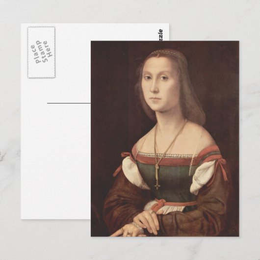 Portret van een dame (The Mute) door Raphael Briefkaart (Voorkant / Achterkant)