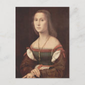 Portret van een dame (The Mute) door Raphael Briefkaart (Voorkant)