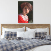 Portret van een dame (van Elin Danielson-Gambogi) Canvas Afdruk (Insitu (Slaapkamer))