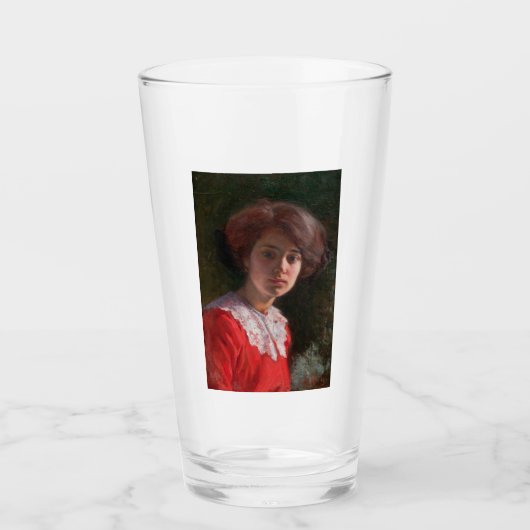 Portret van een dame (van Elin Danielson-Gambogi) Glas (Voorkant)