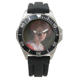 Portret van een dame (van Elin Danielson-Gambogi) Horloge