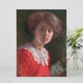 Portret van een dame (van Elin Danielson-Gambogi) Kaart (Staand voorkant)