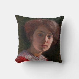 Portret van een dame (van Elin Danielson-Gambogi) Kussen