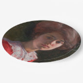 Portret van een dame (van Elin Danielson-Gambogi) Papieren Bordje (Gekanteld)