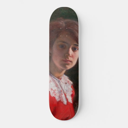 Portret van een dame (van Elin Danielson-Gambogi) Persoonlijk Skateboard (Voorkant)