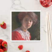 Portret van een dame (van Elin Danielson-Gambogi) Servet (Insitu)